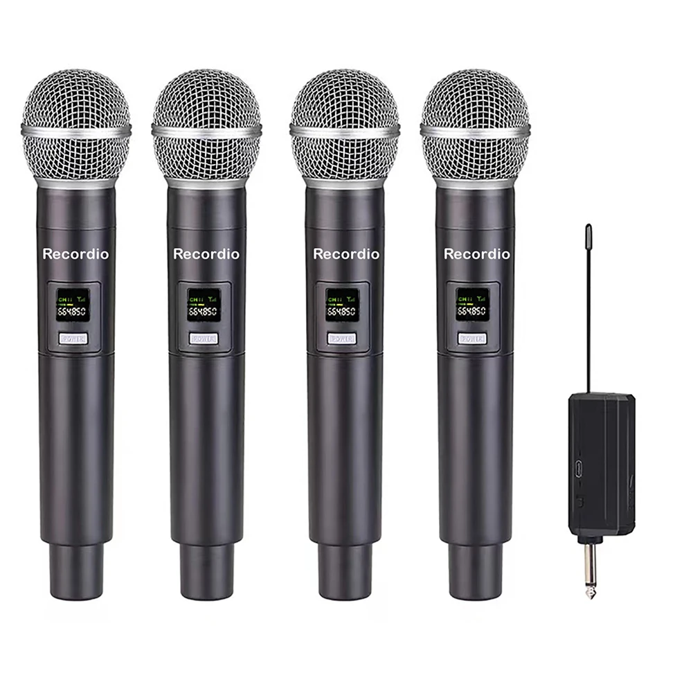 4pcs UHF Wireless Microphone Condenser Mic 4 Channels Rechargeable For Karaoke Party Condenser Handheld Mic Cardioid Parts
4pcs UHF Wireless Microphone Condenser Mic 4 Channels Rechargeable For Karaoke Party Condenser Handheld Mic Cardioid Parts