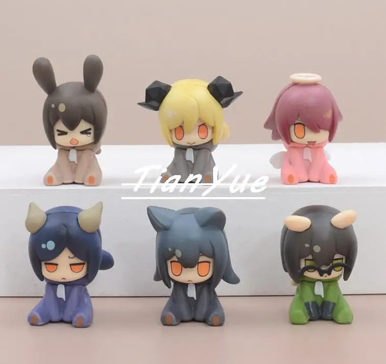 

Anime Arknights Amiya FuRyu Pajama sitting version 6pcs/set Figure Sexy Girls Toys 6cm