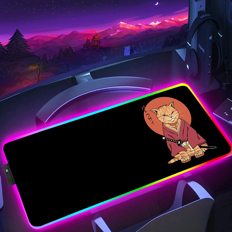 Large Locking Edge Computer Mouse Pad Japanese Cat Rubber Game Mouse Mat RGB Non-Slip Gaming Mousepad Gamer HD Print LED Carpet 
Large Locking Edge Computer Mouse Pad Japanese Cat Rubber Game Mouse Mat RGB Non-Slip Gaming Mousepad Gamer HD Print LED Carpet