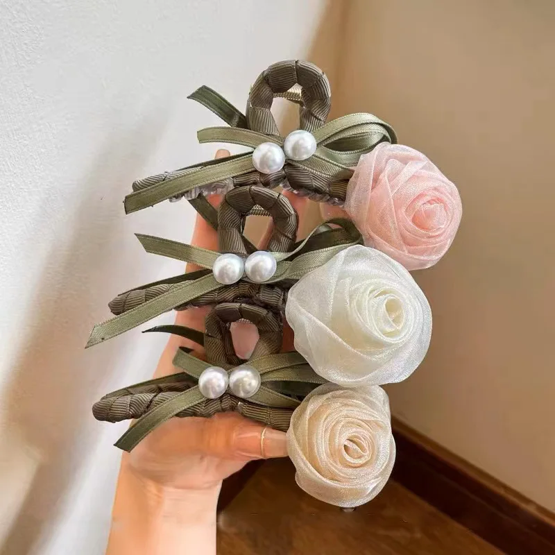 3Color Tulip Tulle Shark Clip Hair Claws with Pearl For Women Elegant Ponytail Hairpin Hair Crabs Girls Fashion Hair Accessories
3Color Tulip Tulle Shark Clip Hair Claws with Pearl For Women Elegant Ponytail Hairpin Hair Crabs Girls Fashion Hair Accessories