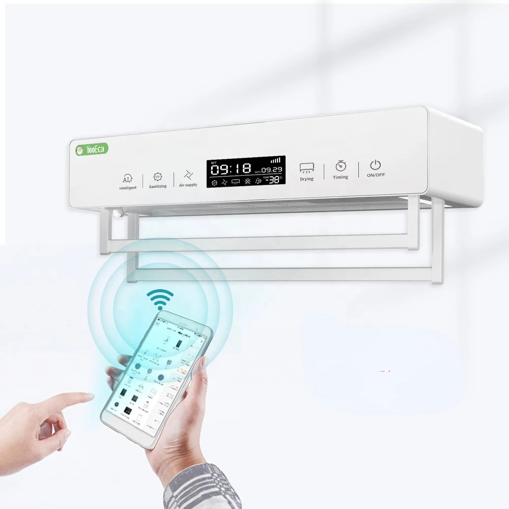 White European Style Towel holder UV Ultrasonic Disinfection Electric Towel Rack Tuya Smart Bathroom Products
White European Style Towel holder UV Ultrasonic Disinfection Electric Towel Rack Tuya Smart Bathroom Products