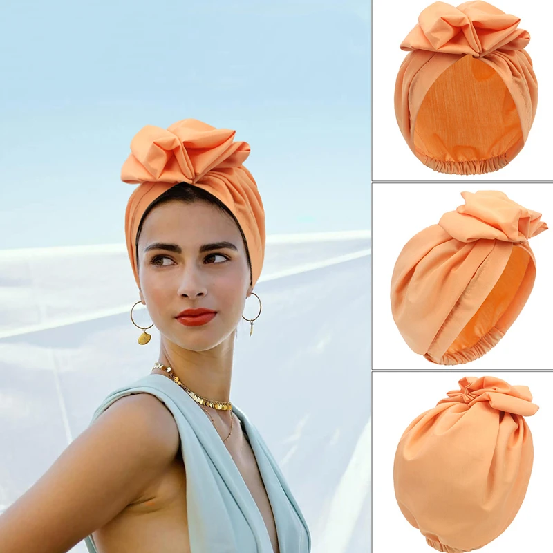 2022 French Retro Women Turban Cap Flower Ladies Headwrap Beanies Muslim Headscarf Bonnet Female Headpiece Solid Color Fashion 
2022 French Retro Women Turban Cap Flower Ladies Headwrap Beanies Muslim Headscarf Bonnet Female Headpiece Solid Color Fashion