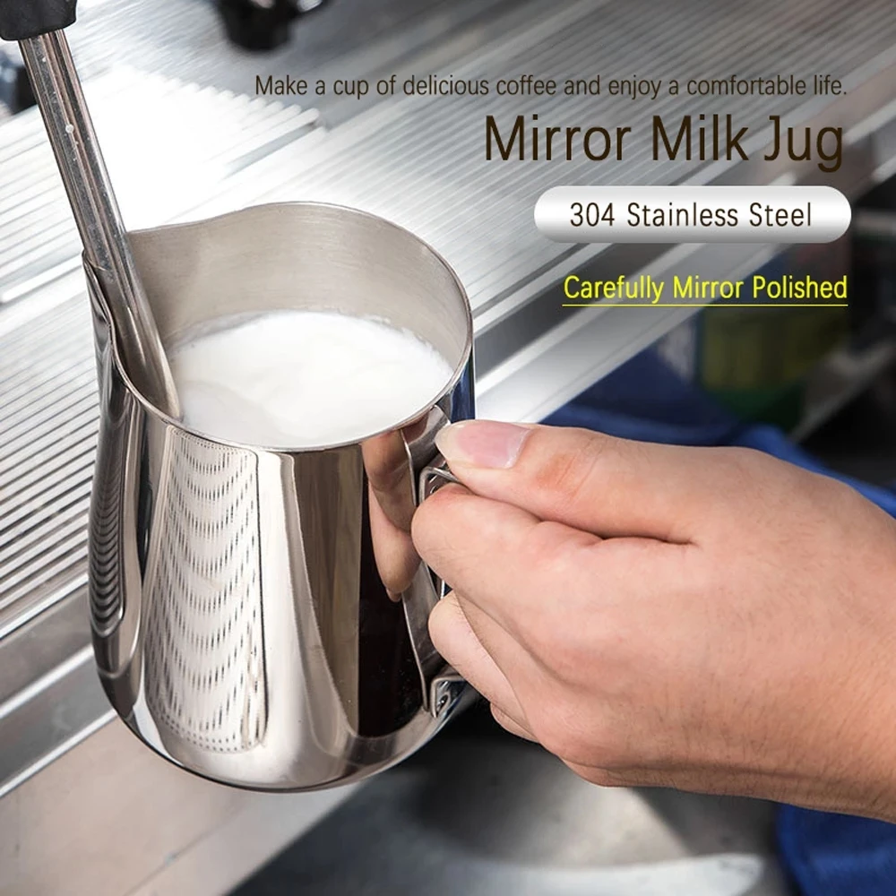 Stainless Steel Pull Flower Cup Milk Frothing Jug Coffee Pot Inner Scale Pointed Mouth Pull Flower Cup Thickened Milk Coffee Cup
Stainless Steel Pull Flower Cup Milk Frothing Jug Coffee Pot Inner Scale Pointed Mouth Pull Flower Cup Thickened Milk Coffee Cup