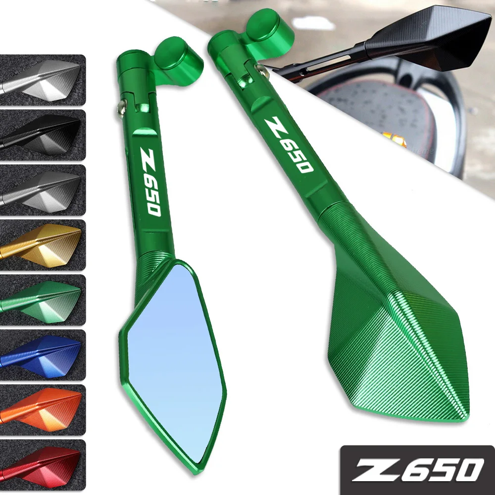 For KAWASAKI Z650 Z 650 2016 2017 2018 2019 2020 Universal Motorcycle CNC ALUMINUM 8mm 10mm Handlebar Rearview Side Mirrors
For KAWASAKI Z650 Z 650 2016 2017 2018 2019 2020 Universal Motorcycle CNC ALUMINUM 8mm 10mm Handlebar Rearview Side Mirrors
