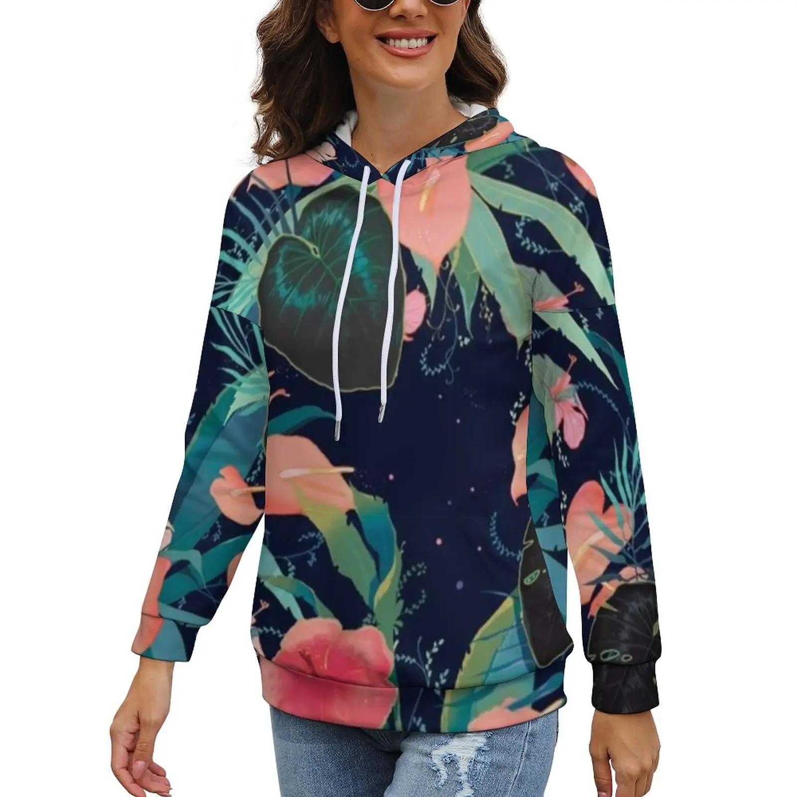 Flower Hoodie Polyester Leaf Printed Hoodies Womens Street Wear Pullover Hoodie Oversize
Flower Hoodie Polyester Leaf Printed Hoodies Womens Street Wear Pullover Hoodie Oversize