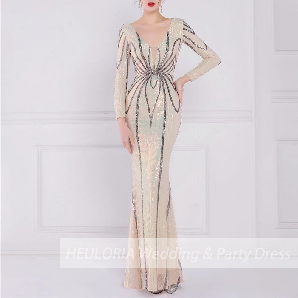 Women's wedding party dress plus size V neck sequin long formal prom evening dress elegant ceremony cocktail party dress
Women's wedding party dress plus size V neck sequin long formal prom evening dress elegant ceremony cocktail party dress
