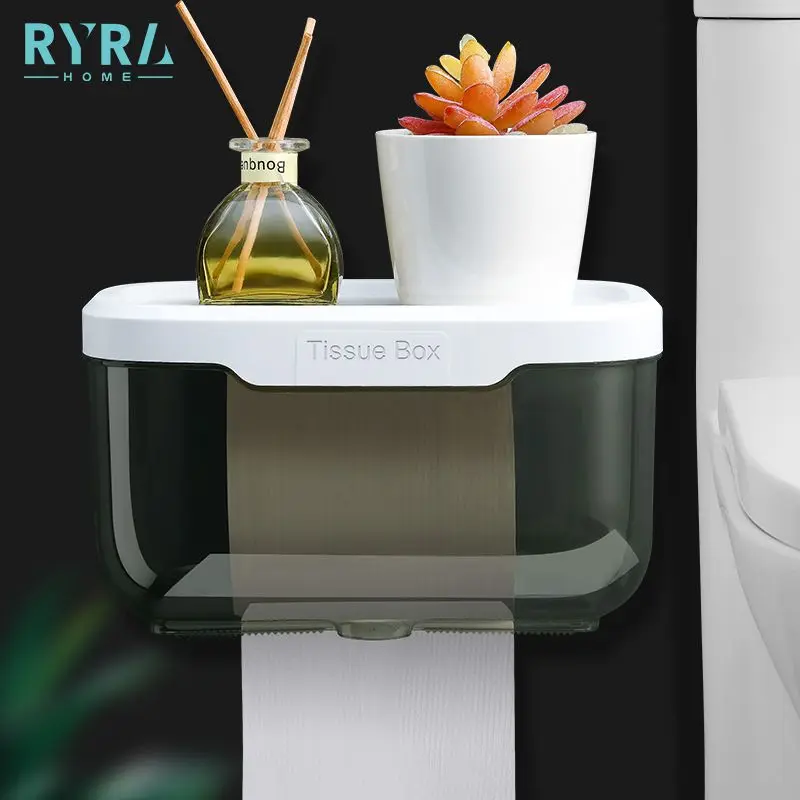 Tissue Holder Wall-mounted Plastic Roll Paper Storage Box Waterproof Transparent Visual Shelf Toilet Paper Holder Household Tool
Tissue Holder Wall-mounted Plastic Roll Paper Storage Box Waterproof Transparent Visual Shelf Toilet Paper Holder Household Tool