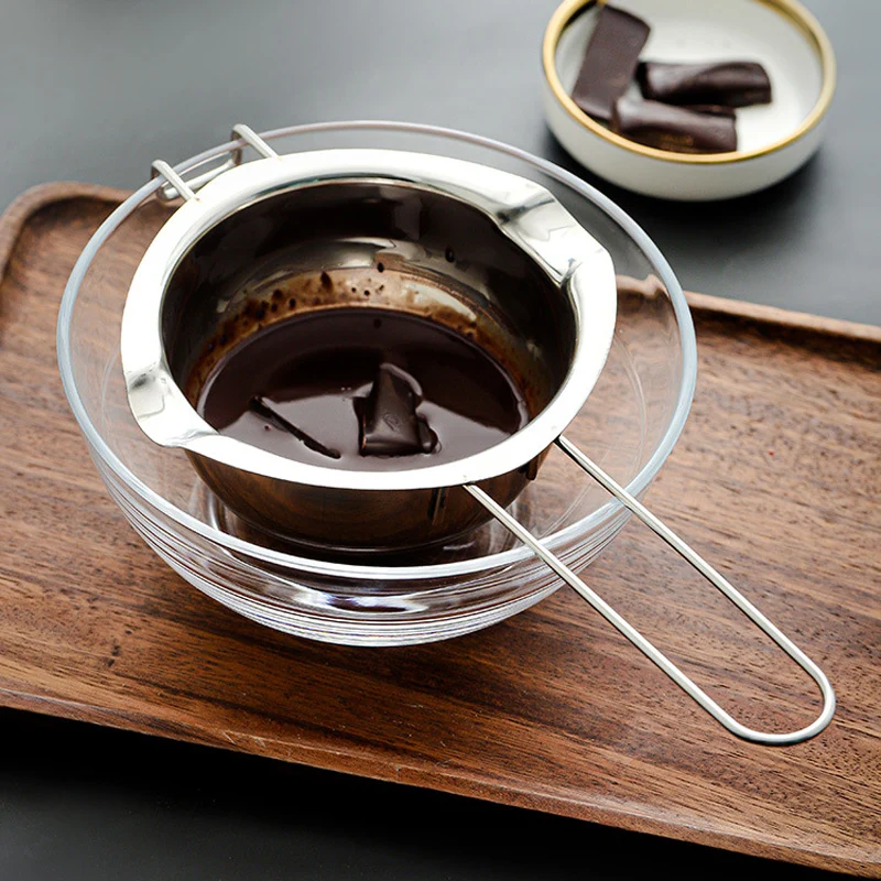 Chocolate Melting Pot Stainless Steel Double Boiler Pot Long Handle Butter Heating Bowl Wax Melting Candle Making Kitchen Tools
Chocolate Melting Pot Stainless Steel Double Boiler Pot Long Handle Butter Heating Bowl Wax Melting Candle Making Kitchen Tools