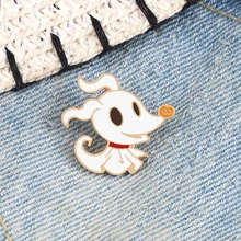 Halloween Party Enamel Brooches for Women Men Cute Ghost Pins Badges Cartoon Spooky Pet Clothes Pin Kids Backpacks Jewelry Gifts