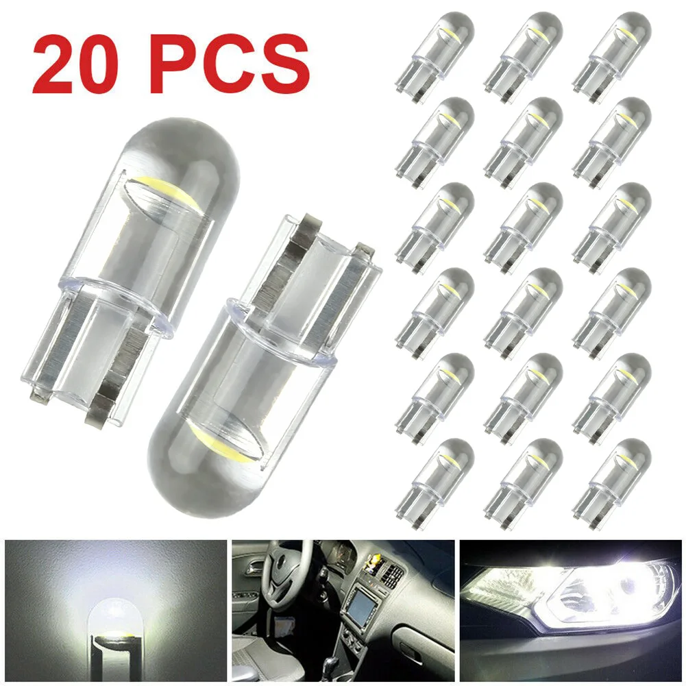 20pcs LED Light Bulbs T10 W5W COB 12V 6000K White Dome Reading Map Lights Car License Plate Lamp Side Marker Turn Signal Lamp
20pcs LED Light Bulbs T10 W5W COB 12V 6000K White Dome Reading Map Lights Car License Plate Lamp Side Marker Turn Signal Lamp