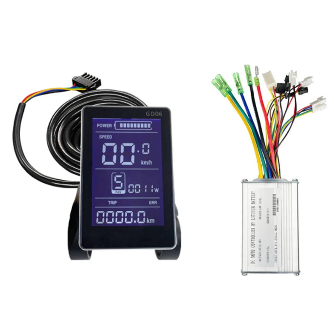 

Ebike for JN 15A Square Wave SM with Light Controller GD06 Display for 36V/48V 250W/350W Electric Bike Conversion