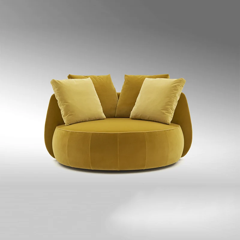 Modern Simple and Light Luxury High-End Italian Velvet Living Room Bedroom Balcony round Single-Seat Sofa Chair
Modern Simple and Light Luxury High-End Italian Velvet Living Room Bedroom Balcony round Single-Seat Sofa Chair