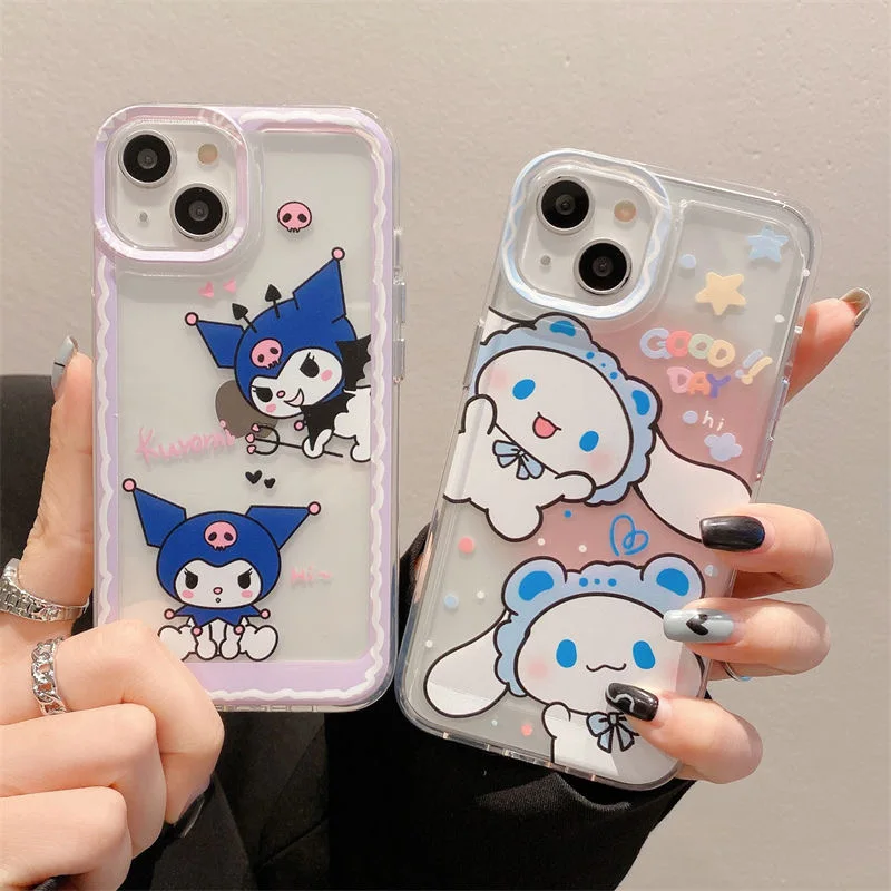 Kawaii Sanrio Kuromi Cinnamoroll Clear Phone Case For iPhone 14 13 12 11 Pro Max X XR XS MAX Couple Anti-drop Soft Back Cover
Kawaii Sanrio Kuromi Cinnamoroll Clear Phone Case For iPhone 14 13 12 11 Pro Max X XR XS MAX Couple Anti-drop Soft Back Cover