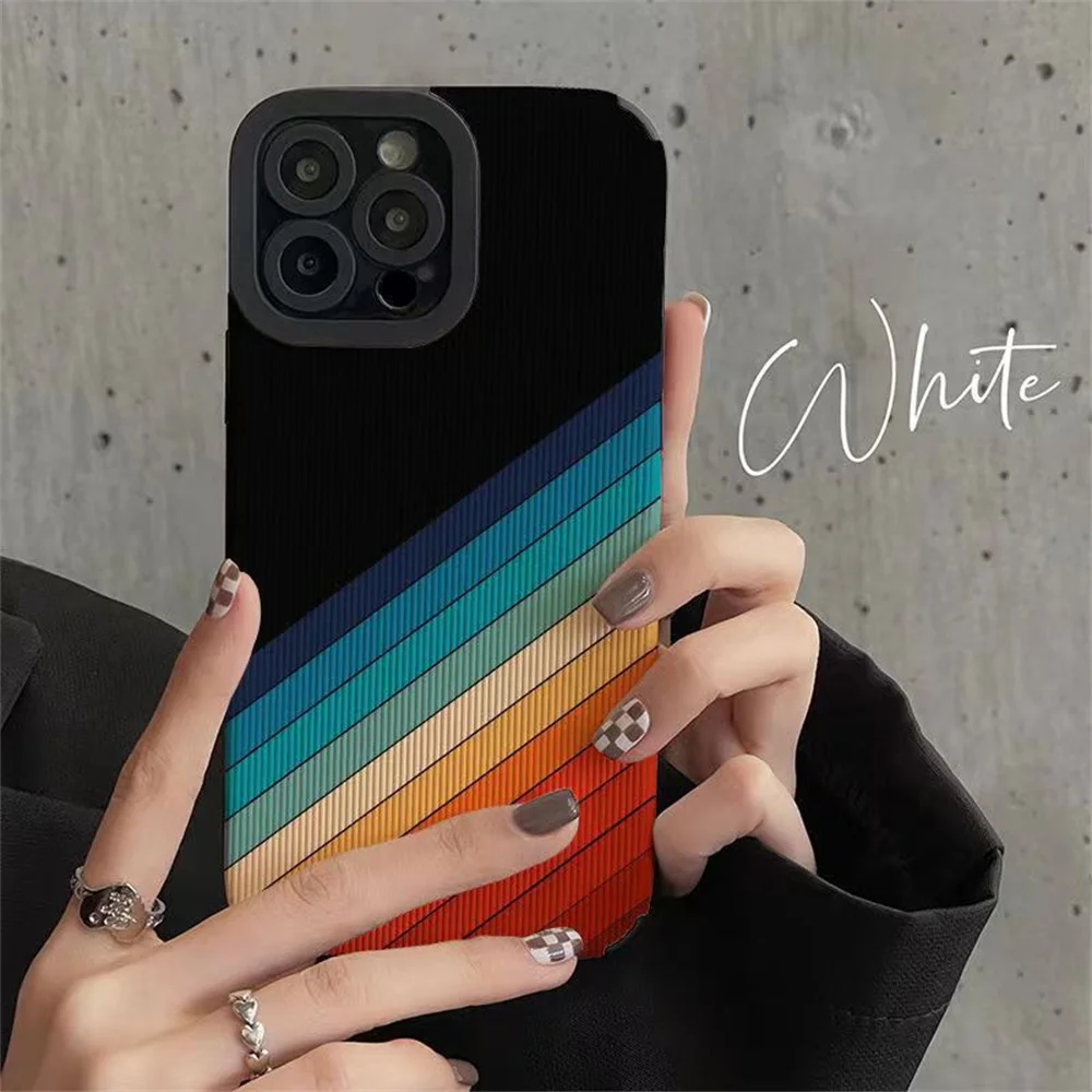 Black Rainbow Vertical Stripe Case iPhone 14 Apple 13pro/12/11/xr Stylish Personalized Drop proof Case 
Black Rainbow Vertical Stripe Case iPhone 14 Apple 13pro/12/11/xr Stylish Personalized Drop proof Case