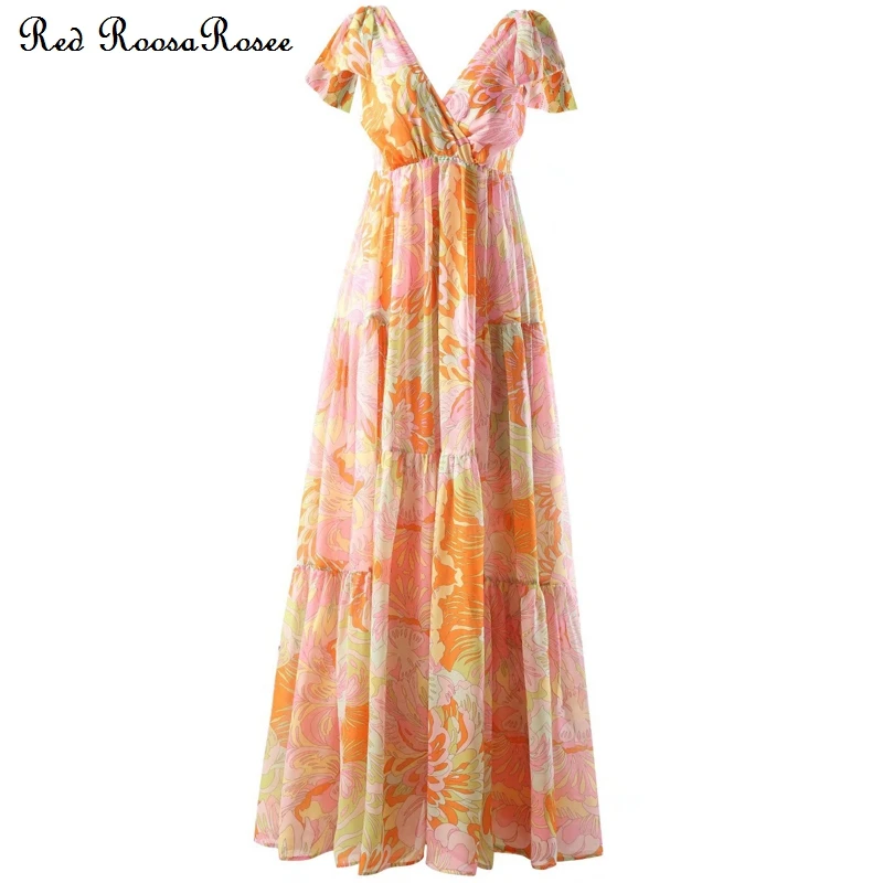 Red RoosaRosee Deep V-neck Collar Sleeveless Floral Print Floor Length New Dress Female Designer 2022 Summer Vestidos Robe Femme
Red RoosaRosee Deep V-neck Collar Sleeveless Floral Print Floor Length New Dress Female Designer 2022 Summer Vestidos Robe Femme