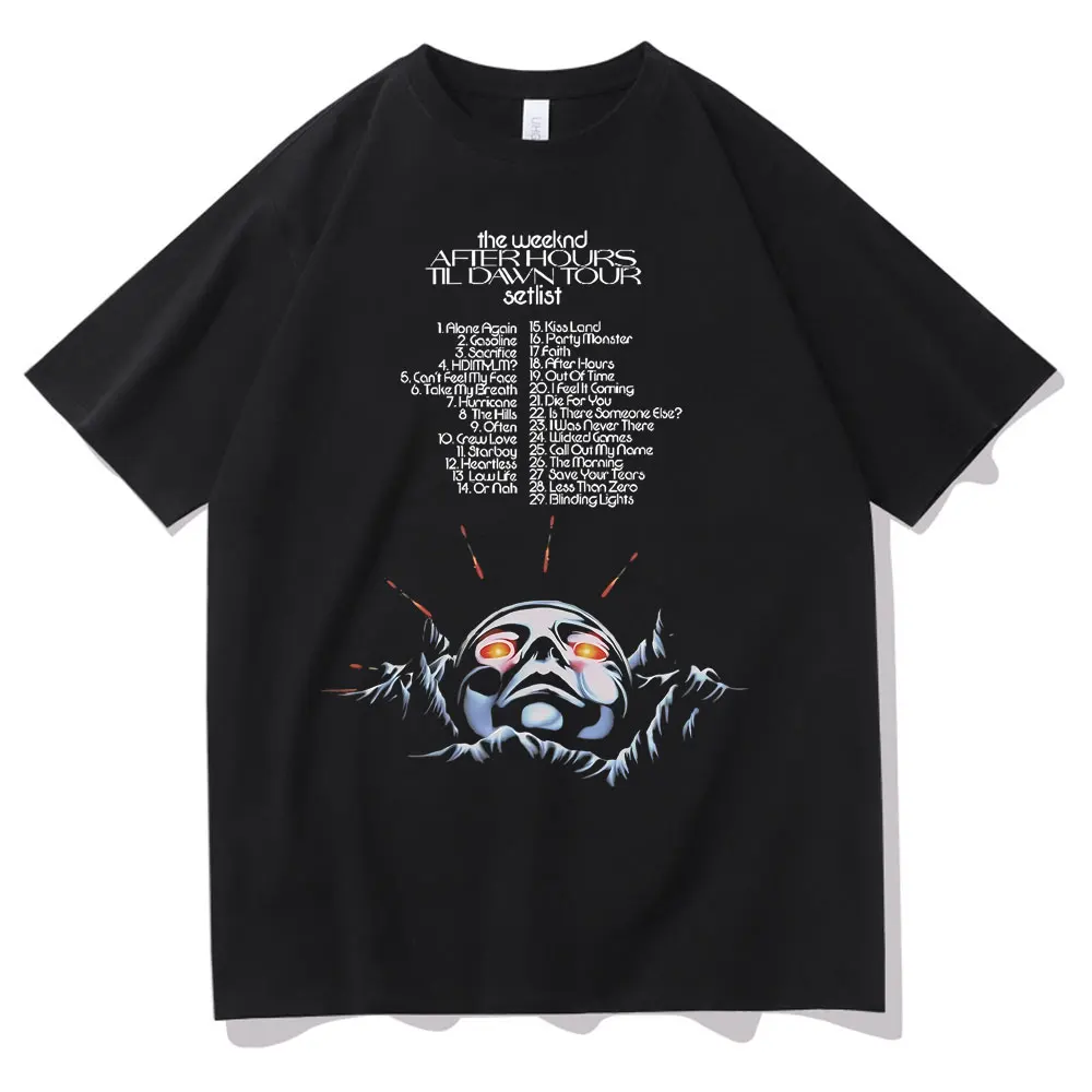 The Weeknd After Hours Til Damn Tour Setlist Graphic T Shirt Men Women Casual Oversized T-shirts Men's Dawn FM Tees Short Sleeve
The Weeknd After Hours Til Damn Tour Setlist Graphic T Shirt Men Women Casual Oversized T-shirts Men's Dawn FM Tees Short Sleeve