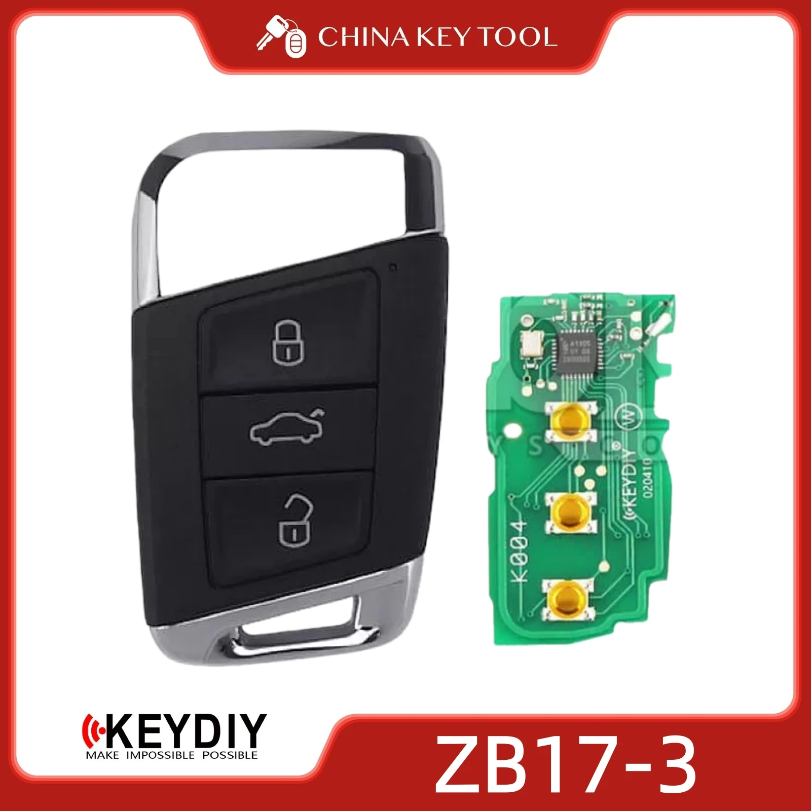 KEYDIY KD ZB17-3 Универсальный интеллектуальный дистанционный ключ с 3 кнопками, совместимый с типом VW
KEYDIY KD ZB17-3 Универсальный интеллектуальный дистанционный ключ с 3 кнопками, совместимый с типом VW