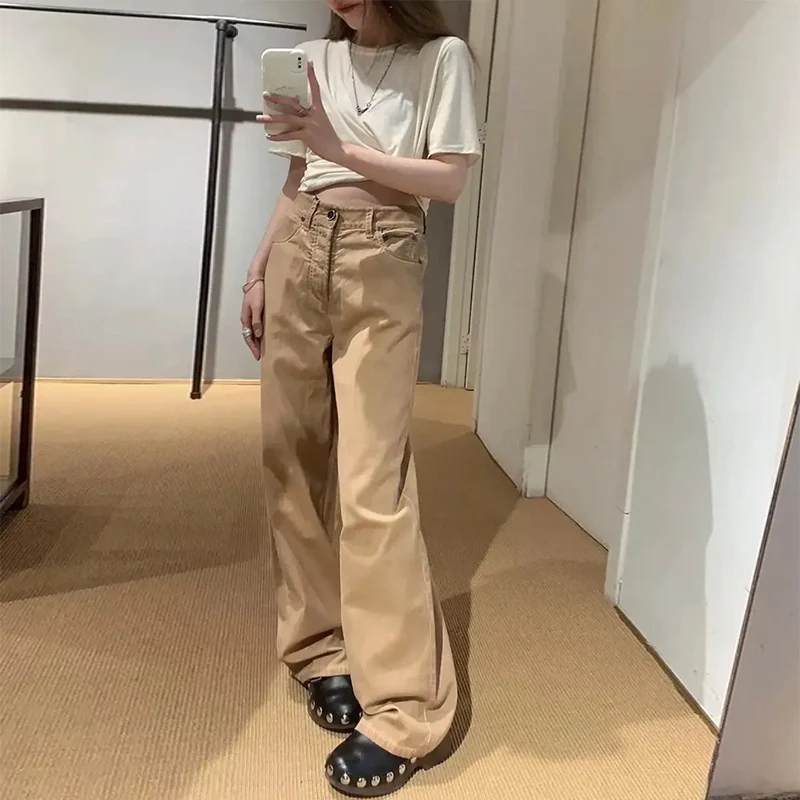 2023 SS Street Wide Leg Denim Trouser Women Fashion Mud Dyeing Worn Out Pure Cotton Straight Jeans New Chic Casual Loose Pants
2023 SS Street Wide Leg Denim Trouser Women Fashion Mud Dyeing Worn Out Pure Cotton Straight Jeans New Chic Casual Loose Pants