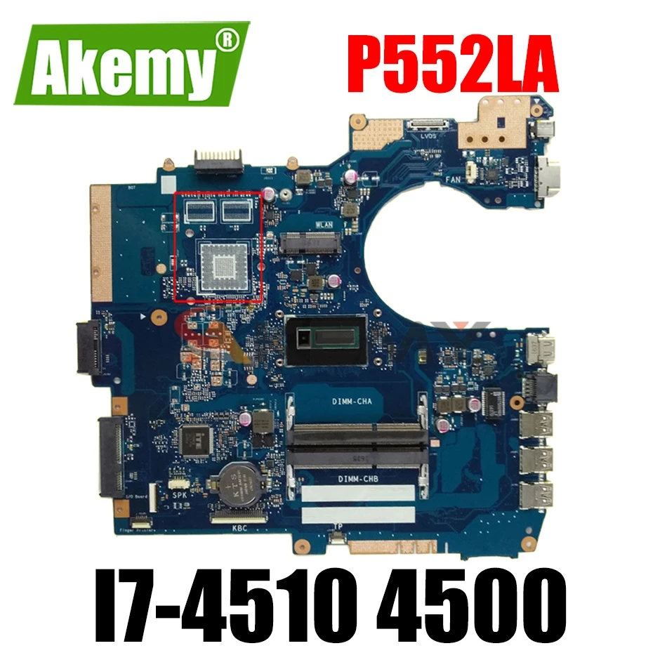 Akemy P552LA_LJ Laptop motherboard For Asus P552LA P552LJ P552L P552 P2520LA P2520LJ Test original mainboard I7-4510 4500
Akemy P552LA_LJ Laptop motherboard For Asus P552LA P552LJ P552L P552 P2520LA P2520LJ Test original mainboard I7-4510 4500