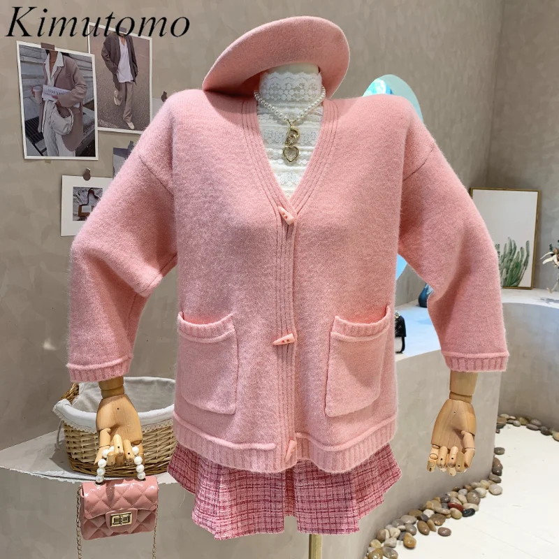 Kimutomo элегантный свободный однотонный вязаный кардиган для женщин Мягкий V-образный вырез с одним нагрудным карманом с длинными рукавами Ун...
Kimutomo элегантный свободный однотонный вязаный кардиган для женщин Мягкий V-образный вырез с одним нагрудным карманом с длинными рукавами Ун...