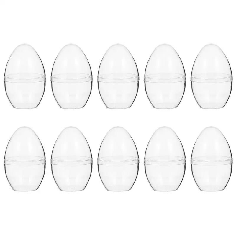 10pcs Easter Balls Clear Fillable Ball Ornament Egg Shape DIY Plastic Ball Bath Bomb Crafting Mold Clear Easter Egg Balls Decor 
10pcs Easter Balls Clear Fillable Ball Ornament Egg Shape DIY Plastic Ball Bath Bomb Crafting Mold Clear Easter Egg Balls Decor