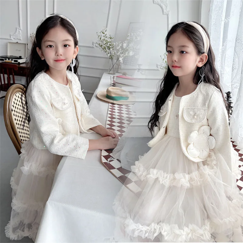 Princess Girls Clothes Set Spring Autumn Children Girls Outwear Coat +Tutu Dress 2pcs Vintage Sweet Outfits Suit for Girl 3-10y
Princess Girls Clothes Set Spring Autumn Children Girls Outwear Coat +Tutu Dress 2pcs Vintage Sweet Outfits Suit for Girl 3-10y