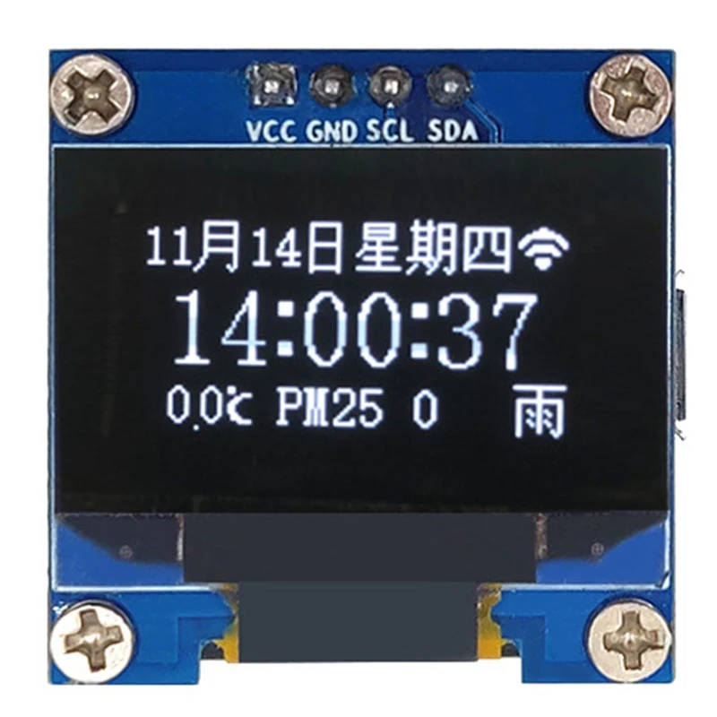 Горячая Распродажа, 3C-ESP8266 модуль часов с Wi-Fi, 0,96 дюймовый OLED ЖК-экран, дисплей, диагональ погоды «сделай сам», интерфейс IIC I2C, 5 В, ESP12F
Горячая Распродажа, 3C-ESP8266 модуль часов с Wi-Fi, 0,96 дюймовый OLED ЖК-экран, дисплей, диагональ погоды «сделай сам», интерфейс IIC I2C, 5 В, ESP12F