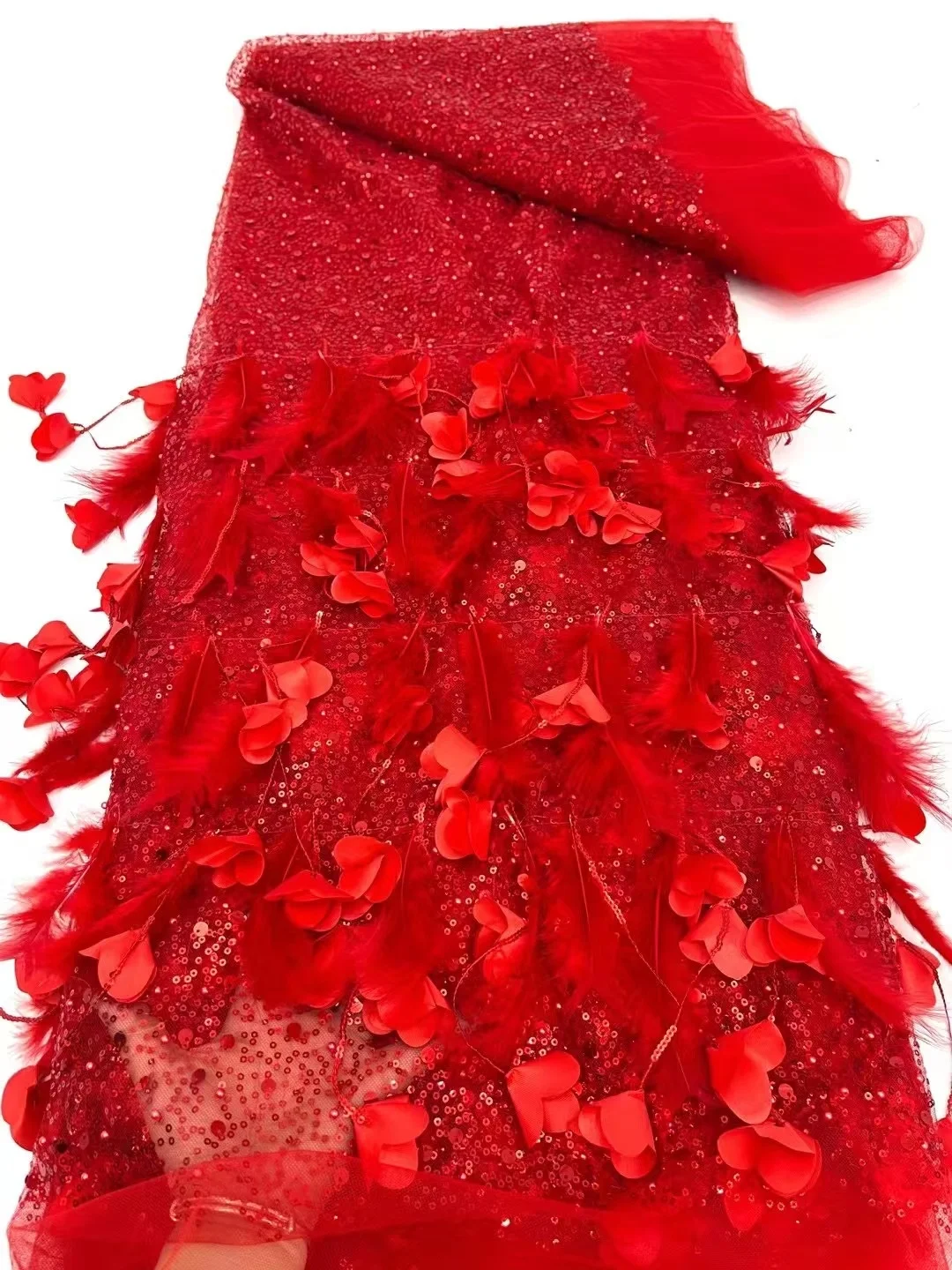 Latest Nigerian Feather Lace Fabric With Sequins 2023 High Quality Lace African Lace Fabric For Wedding Dress French Net Lace
Latest Nigerian Feather Lace Fabric With Sequins 2023 High Quality Lace African Lace Fabric For Wedding Dress French Net Lace