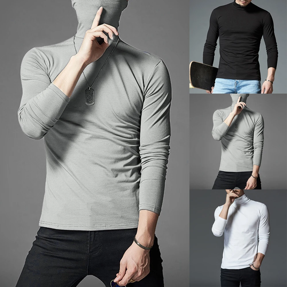 2023 Autumn Pullover Men Long Sleeve Turtleneck Men Pullover Soft Solid Color Stretchy Knitted Shirt For Autumn Winter
2023 Autumn Pullover Men Long Sleeve Turtleneck Men Pullover Soft Solid Color Stretchy Knitted Shirt For Autumn Winter