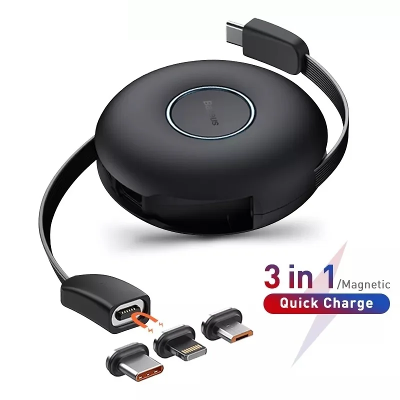 Baseus Magnetic 3 in 1 USB C Cable For IPhone 12 11 USB Type C Fast Charging Data Cable for Samsung Xiaomi Retractable Cord
Baseus Magnetic 3 in 1 USB C Cable For IPhone 12 11 USB Type C Fast Charging Data Cable for Samsung Xiaomi Retractable Cord