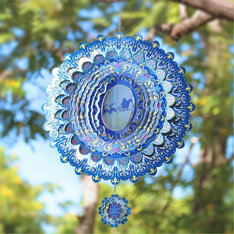Stainless Steel Blue Wind Bell For Yard Garden Decor Rotating Hanging Wind Chimes Home Outdoor Decoration Christmas Ornaments
Stainless Steel Blue Wind Bell For Yard Garden Decor Rotating Hanging Wind Chimes Home Outdoor Decoration Christmas Ornaments