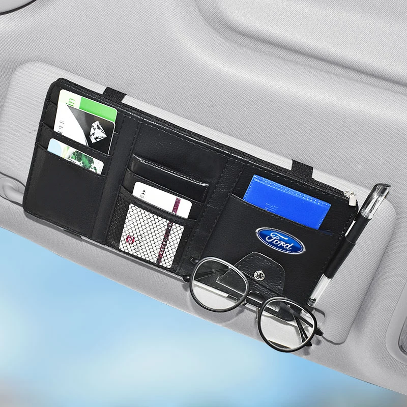 Car Sun Visor Organizer Storage Card Bag For Ford Focus Mondeo MK1 MK2 MK4 MK3 Fiesta ST Line Transit Escape Fusion Explorer 
Car Sun Visor Organizer Storage Card Bag For Ford Focus Mondeo MK1 MK2 MK4 MK3 Fiesta ST Line Transit Escape Fusion Explorer