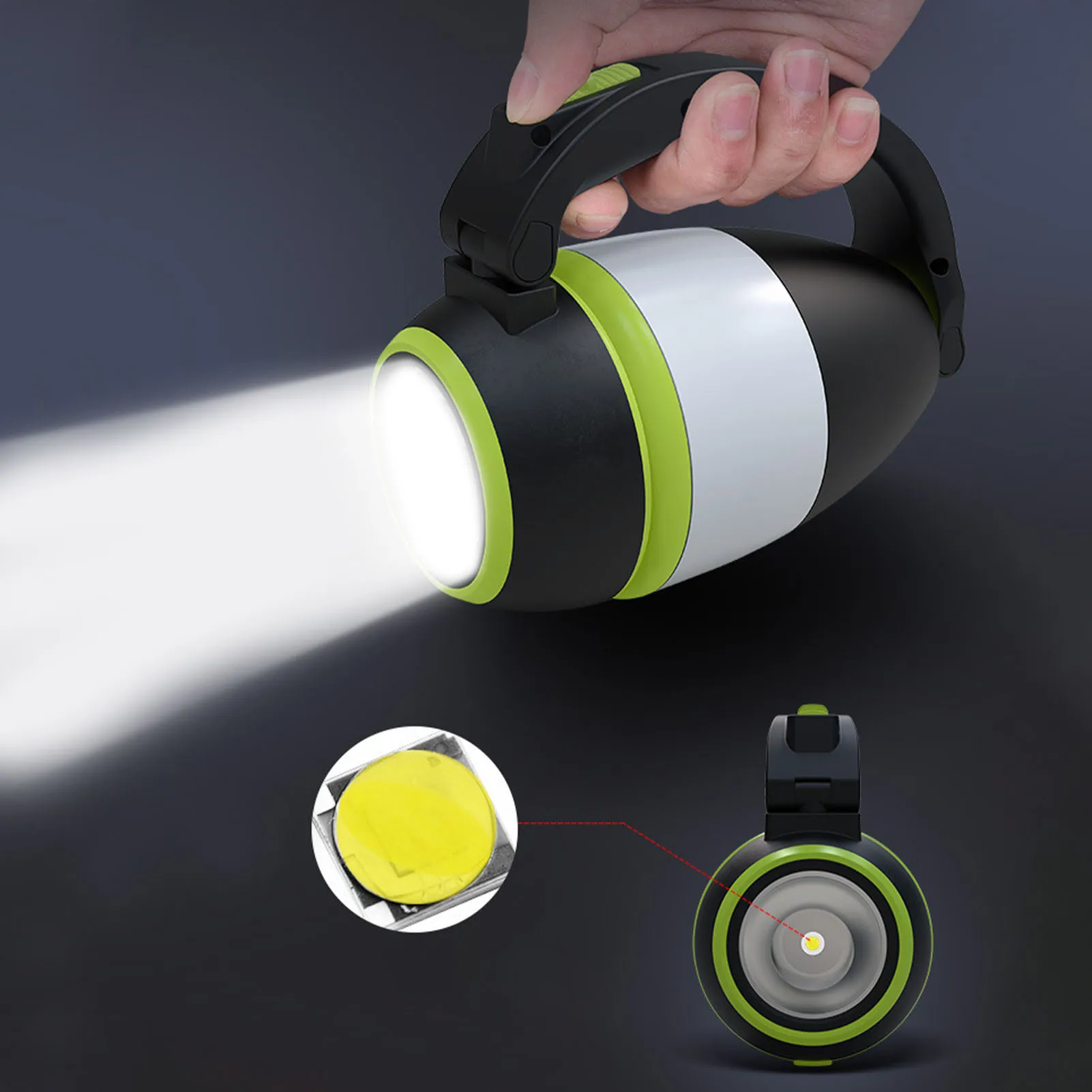 Portable LED Searchlight USB Rechargeable Waterproof Outdoor Camping Lantern Multifunctional Emergency Light Camping Desk Light
Portable LED Searchlight USB Rechargeable Waterproof Outdoor Camping Lantern Multifunctional Emergency Light Camping Desk Light