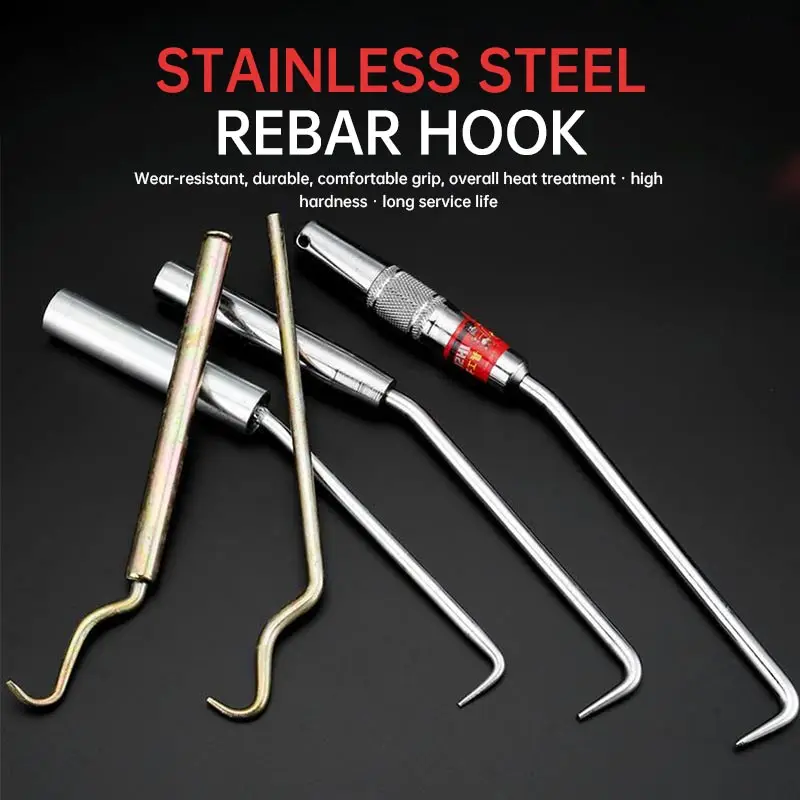 1pc Stainless Steel Rebar Tie Hook Rebar Worker Rebar Tie Wire Twister Binding Iron Hook Hand Tool Semi Automatic Steel Bar Hook
1pc Stainless Steel Rebar Tie Hook Rebar Worker Rebar Tie Wire Twister Binding Iron Hook Hand Tool Semi Automatic Steel Bar Hook