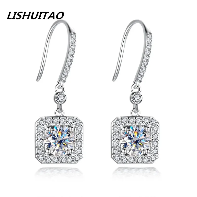 100% Jewelry For Women's GRA Certificate 1 Carat Moissanite Diamond Pendant 925 Hook Silver Earrings 18K Gold Plating
100% Jewelry For Women's GRA Certificate 1 Carat Moissanite Diamond Pendant 925 Hook Silver Earrings 18K Gold Plating