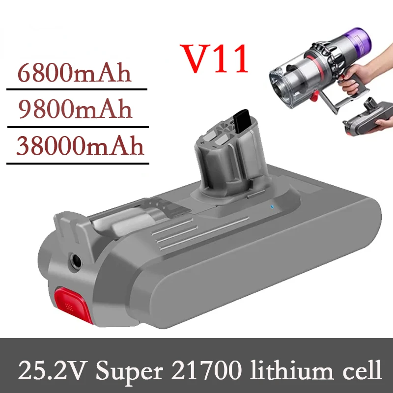 Original brand new V11 battery Absolute V11 Animal lithium ion vacuum cleaner Rechargeable battery Super lithium 38000mAh
Original brand new V11 battery Absolute V11 Animal lithium ion vacuum cleaner Rechargeable battery Super lithium 38000mAh