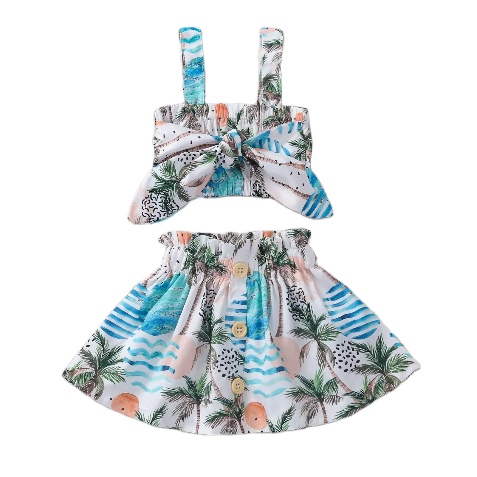 2022 New Clothing Sets Resort Style Beach Suit Sling Top+Skirt 2Pcs Children Clothes Kid Clothes Bbay Girl Clothes
2022 New Clothing Sets Resort Style Beach Suit Sling Top+Skirt 2Pcs Children Clothes Kid Clothes Bbay Girl Clothes