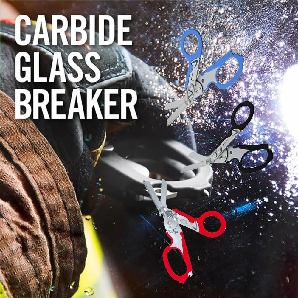 Multifunction Raptor 6 in1 Raptor Emergency Response Shears with Strap Cutter and Glass Breaker Black Strap Cutter Safety Hammer
Multifunction Raptor 6 in1 Raptor Emergency Response Shears with Strap Cutter and Glass Breaker Black Strap Cutter Safety Hammer
