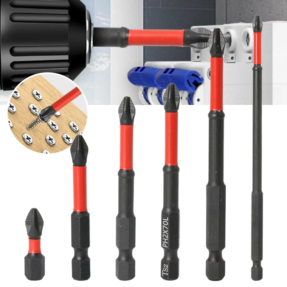 6pcs 25-150mm Non-Slip Cross Screwdriver Bits Magnetic Non-Slip Batch Head PH2 Cross Screwdriver Set Power Tools
6pcs 25-150mm Non-Slip Cross Screwdriver Bits Magnetic Non-Slip Batch Head PH2 Cross Screwdriver Set Power Tools