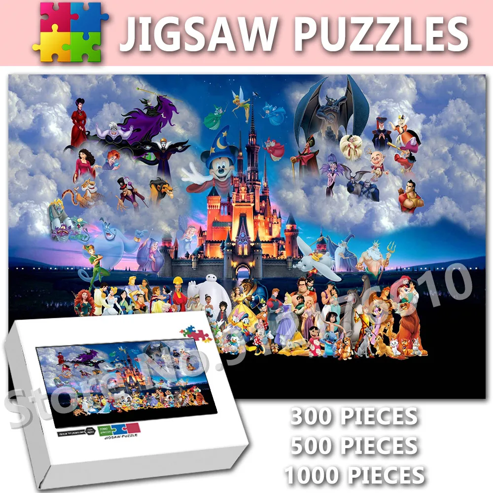 Disney Characters Family Jigsaw Puzzle 300/500/1000 Pieces Wooden Puzzles for Adult Kids Toys Educational Decompression Gifts
Disney Characters Family Jigsaw Puzzle 300/500/1000 Pieces Wooden Puzzles for Adult Kids Toys Educational Decompression Gifts