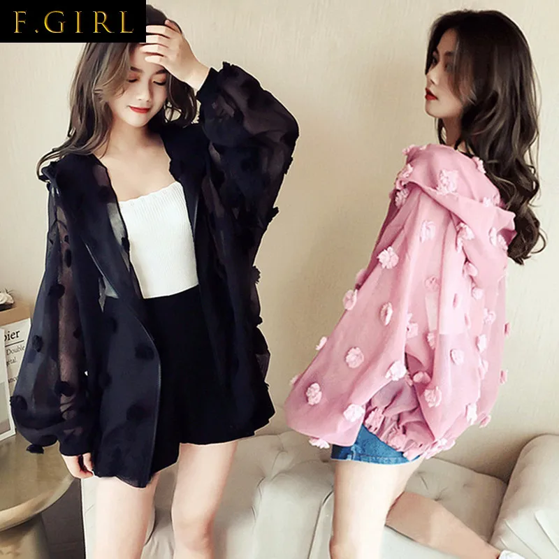 F GIRLS Basic Jackets Women Thin Summer Design Floral Zipper Kawaii Sun-proof All-match Elegant College Young Casual Chic Ins
F GIRLS Basic Jackets Women Thin Summer Design Floral Zipper Kawaii Sun-proof All-match Elegant College Young Casual Chic Ins