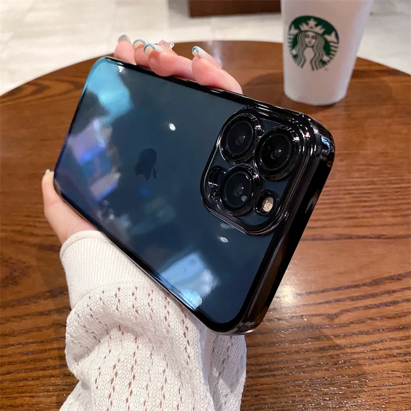 Luxury Electroplate Phone Case For iPhone 14 13 12 11 Pro Max Mini X XR XS 7 8 Plus SE 2020 2022 Transparent Soft Silicone Cover 
Luxury Electroplate Phone Case For iPhone 14 13 12 11 Pro Max Mini X XR XS 7 8 Plus SE 2020 2022 Transparent Soft Silicone Cover