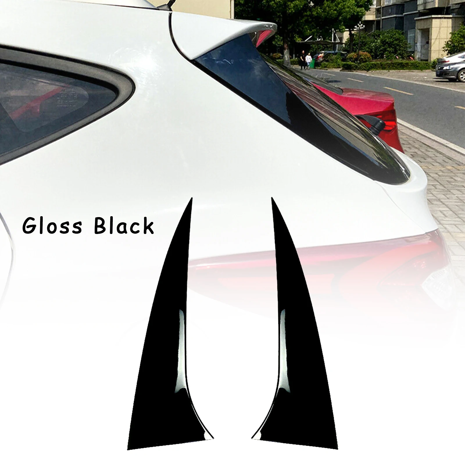 For Hyundai IX35 Tucson 2010-2017 Rear Window Trim Side Spoiler Wing Car Tailgate Trunk Shade Black Canard Splitter Cover Strip
For Hyundai IX35 Tucson 2010-2017 Rear Window Trim Side Spoiler Wing Car Tailgate Trunk Shade Black Canard Splitter Cover Strip