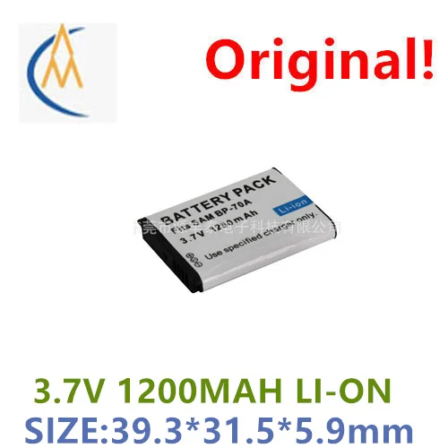 Applicable to Samsung es65 70 73 75 80 pl80 90 110 20 120 170 BP-70A battery, recharged 1100 times, with protection board
Applicable to Samsung es65 70 73 75 80 pl80 90 110 20 120 170 BP-70A battery, recharged 1100 times, with protection board