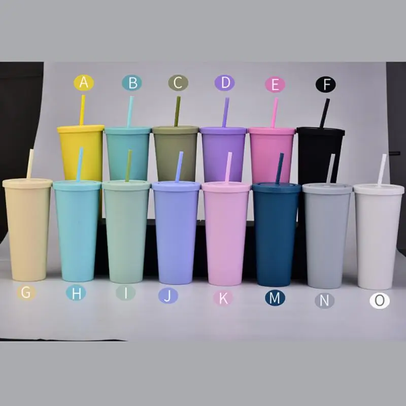 24OZ Double-layer Plastic Straw Cup Large-capacity Water Bottle With Lid Reusable Drinkware Coffee Drinking Cup Gift Water Cup
24OZ Double-layer Plastic Straw Cup Large-capacity Water Bottle With Lid Reusable Drinkware Coffee Drinking Cup Gift Water Cup