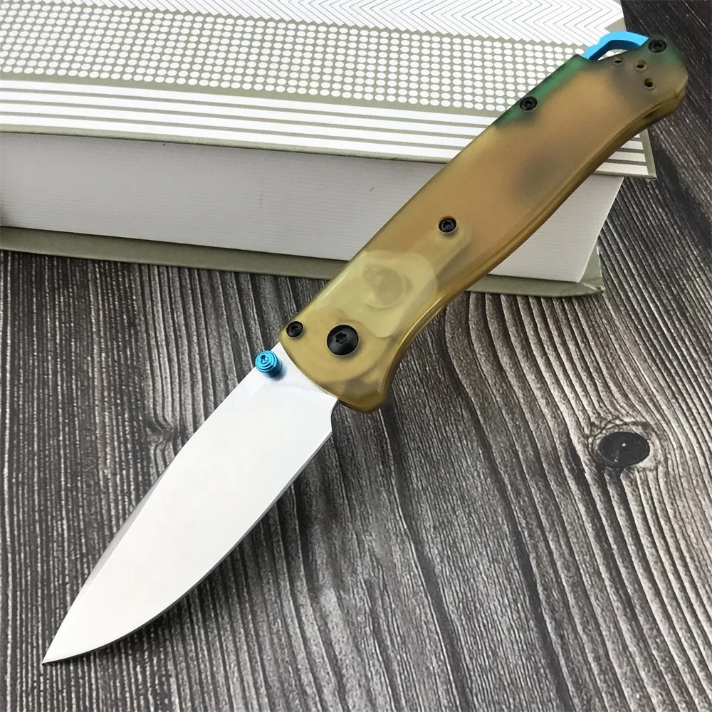BM 535 Tactical Folding Knife D2 Blade PEI Amber Handle Sharp Fruit Knife Outdoor Camping Hunting Survival EDC Self-defense Tool
BM 535 Tactical Folding Knife D2 Blade PEI Amber Handle Sharp Fruit Knife Outdoor Camping Hunting Survival EDC Self-defense Tool