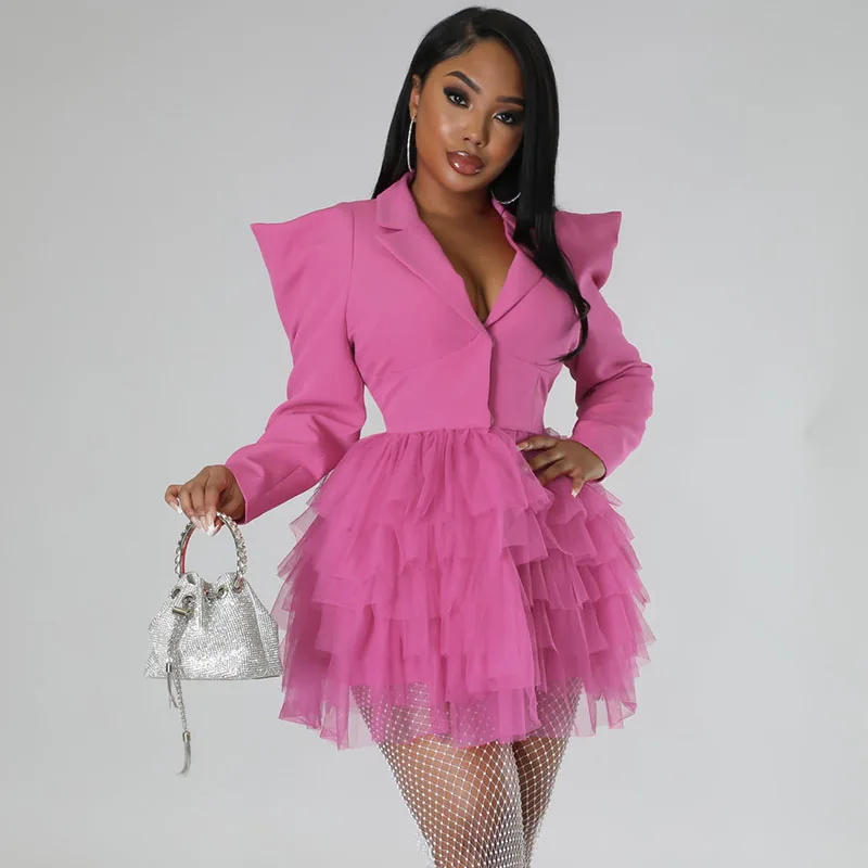 Znaiml 2023 Fashion Blazer Style Long Sleeve Ruffles Mesh A-line Mini Dress Women Office Lady Sexy Club Party Birthday Dresses
Znaiml 2023 Fashion Blazer Style Long Sleeve Ruffles Mesh A-line Mini Dress Women Office Lady Sexy Club Party Birthday Dresses
