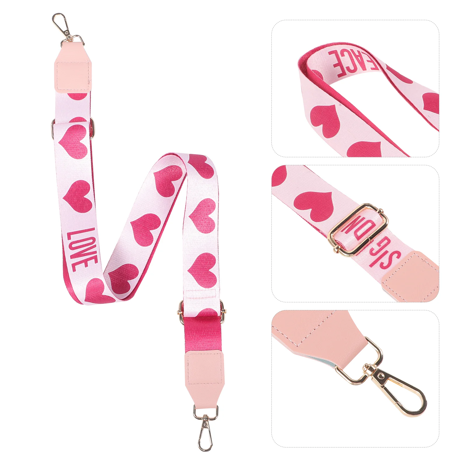 Crossbody Tote Bag Shoulder Messenger Handbag Strap Heart-shaped 90x3.8cm Polyester Cotton
Crossbody Tote Bag Shoulder Messenger Handbag Strap Heart-shaped 90x3.8cm Polyester Cotton