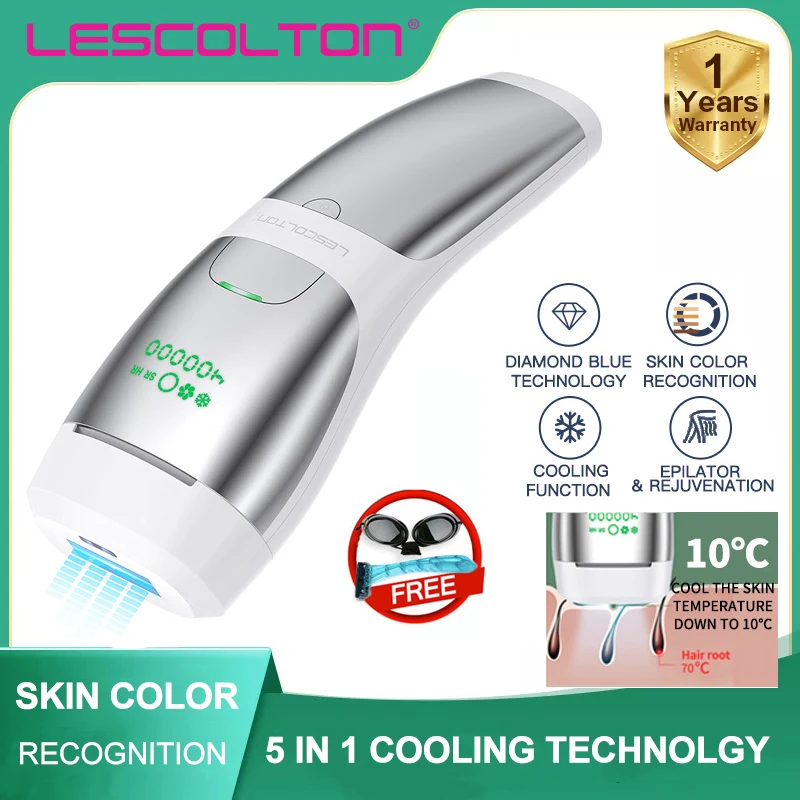 Лазерный эпилятор Lescolton, 5 в 1, IPL аппарат для удаления волос с сапфиром, с функцией распознавания цвета кожи, триммер для зоны бикини, Электрич...
Лазерный эпилятор Lescolton, 5 в 1, IPL аппарат для удаления волос с сапфиром, с функцией распознавания цвета кожи, триммер для зоны бикини, Электрич...