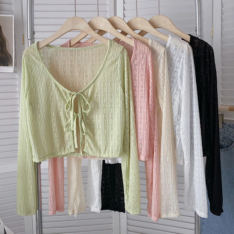 Knitted Cardigan Thin Coat Women Summer Long Sleeve Sunscreen Shirt Elegant Blouse Korean Style Streetwear Ladies Tops Mujer
Knitted Cardigan Thin Coat Women Summer Long Sleeve Sunscreen Shirt Elegant Blouse Korean Style Streetwear Ladies Tops Mujer